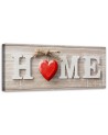 Napis Home z czerwonym sercem - Obraz dekoracyjny | FEEBY
