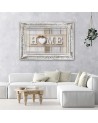 Napis Home w pastelach z ramą - Obraz do sypialni | FEEBY