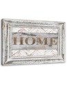 Napis Home w rustykalnej ramie - Obraz do sypialni | FEEBY