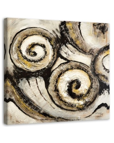 Spiral abstract beige- Canvas print | FEEBY