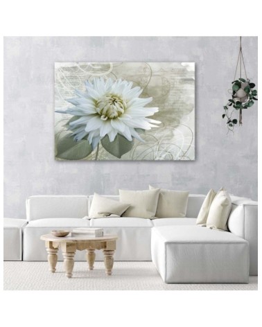 Modernes Wandbild - Weiße Vintage-Blume | Feeby