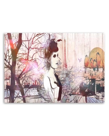 Bild auf Leinwand - Frau in Frankreich | Feeby