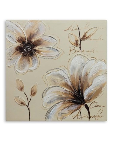 Leinwandbild - Gemalte Blumen | Feeby