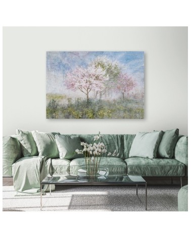 Leinwandbild - Ein blühender Baum in der alten Wiese | Feeby