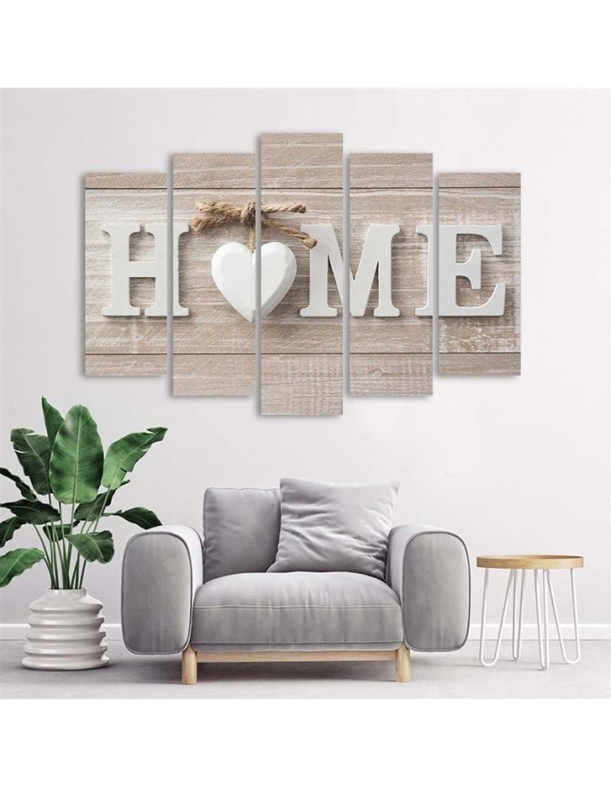 Napis Home w skandynawskiej stylistyce - Obraz ścienny | FEEBY