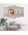 Obraz dekoracyjny - Napis Home z pomarańczowy