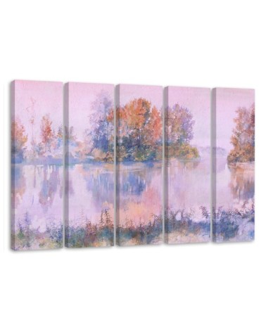 5 Piece Bedroom painting - Lake view | FEEBY