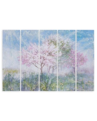 Leinwanddruck - Ein blühender Baum in der Wiese | Feeby