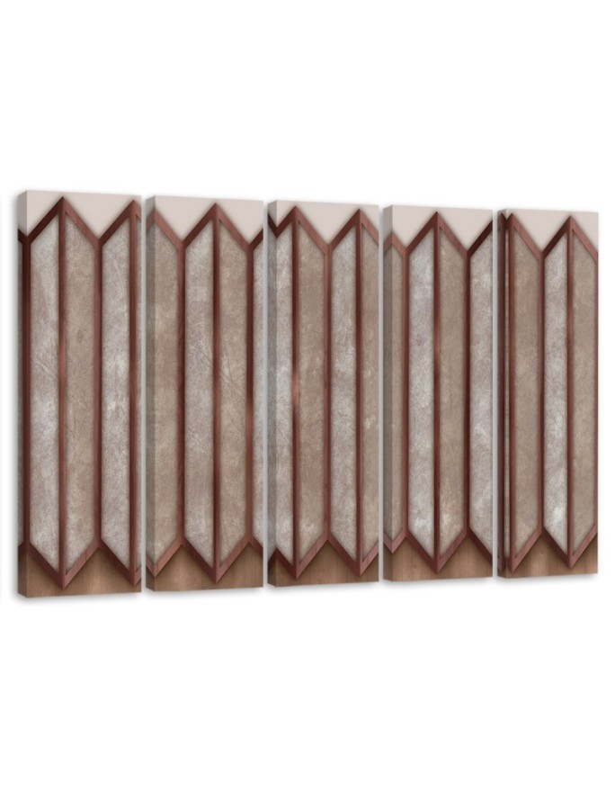 Leinwandbild modern - Buntes 3D -Fenster | Feeby