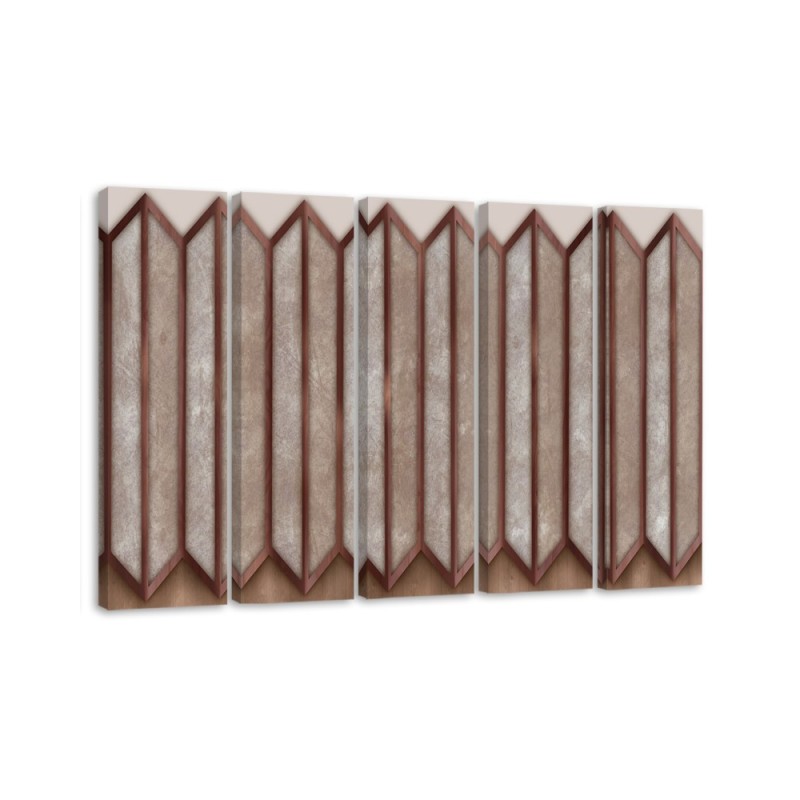 Leinwandbild modern - Buntes 3D -Fenster | Feeby