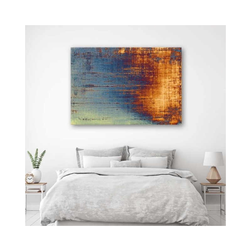 Wandbild für Wohnzimmer - Die Magie der Farbe Blau | Feeby