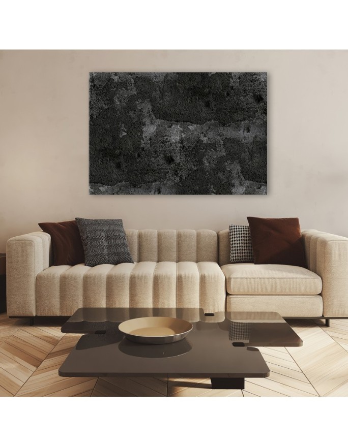 Abstract Canvas prints - Old concrete wall B&W | FEEBY