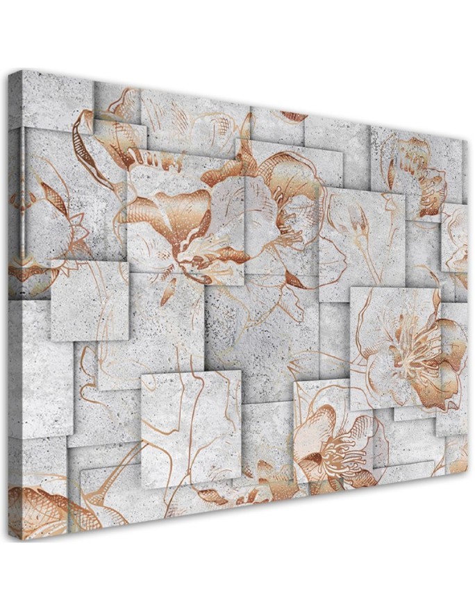 Leinwandbild modern - Lilien Blumen 3D Hintergrund | Feeby