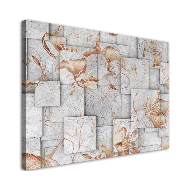 Leinwandbild modern - Lilien Blumen 3D Hintergrund | Feeby