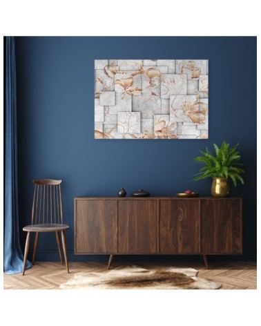 Leinwandbild modern - Lilien Blumen 3D Hintergrund | Feeby