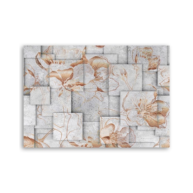 Leinwandbild modern - Lilien Blumen 3D Hintergrund | Feeby