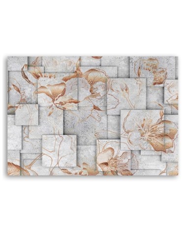 Leinwandbild modern - Lilien Blumen 3D Hintergrund | Feeby