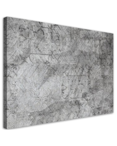 Grey pattern on concrete wall Modern canvas painting | FEEBY