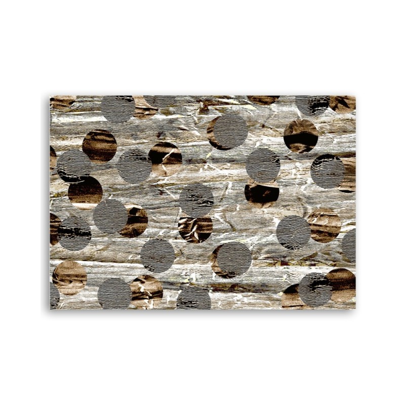 Wandbild für Wohnzimmer - Braune Kreise Abstrakt | Feeby