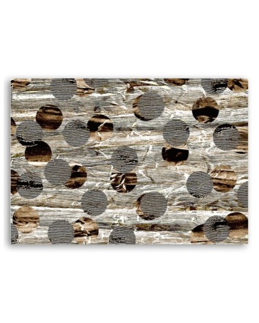 Wandbild für Wohnzimmer - Braune Kreise Abstrakt | Feeby