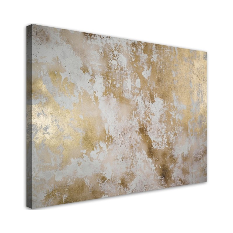 Wandbild für Wohnzimmer - Goldene Flecken Abstraktion | Feeby