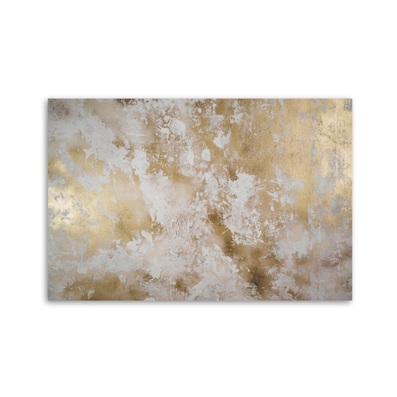 Wandbild für Wohnzimmer - Goldene Flecken Abstraktion | Feeby