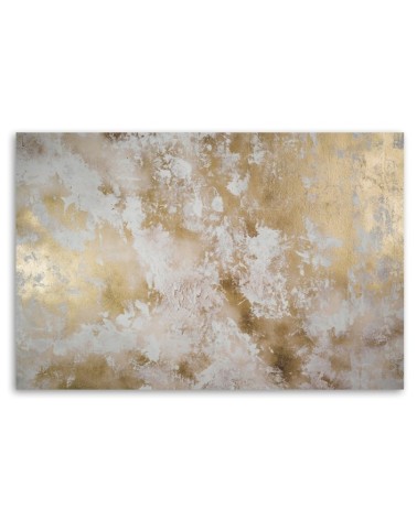 Wandbild für Wohnzimmer - Goldene Flecken Abstraktion | Feeby