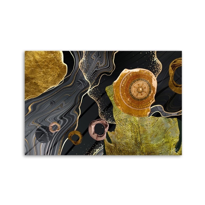 Wandbild für Wohnzimmer - Marmor Textur Abstrakt | Feeby