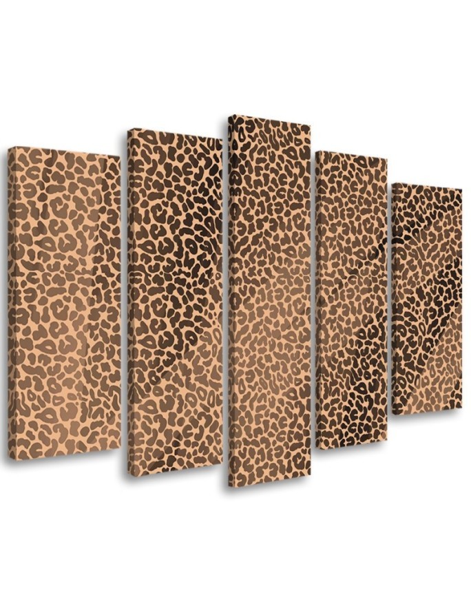 Bild auf Leinwand - Leopard Leopard Pelfpatches Muster | Feeby