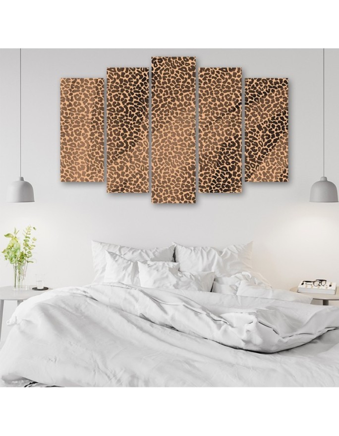 Pantera leopard futro plamy wzór Obraz ścienny do sypialni | FEEBY