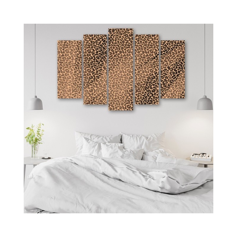 Bild auf Leinwand - Leopard Leopard Pelfpatches Muster | Feeby