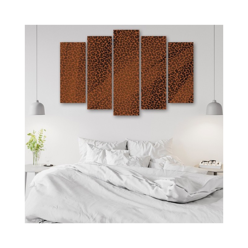 Leinwandbild - Leopard Leopard Pelfpatches Muster | Feeby