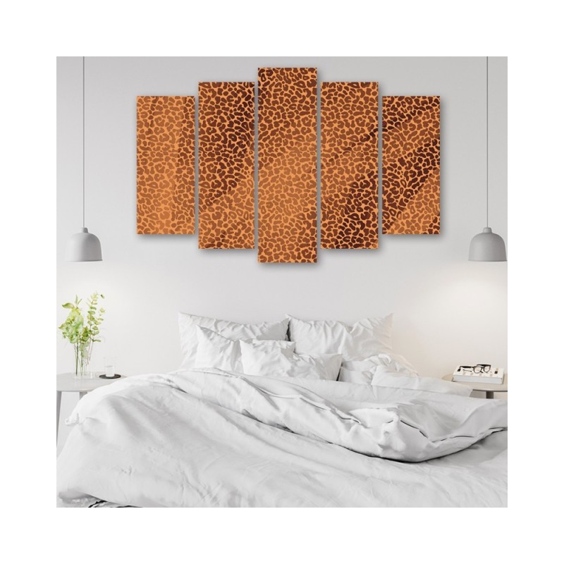 Leinwandbild - Leopard Leopard Pelfpatches Muster | Feeby