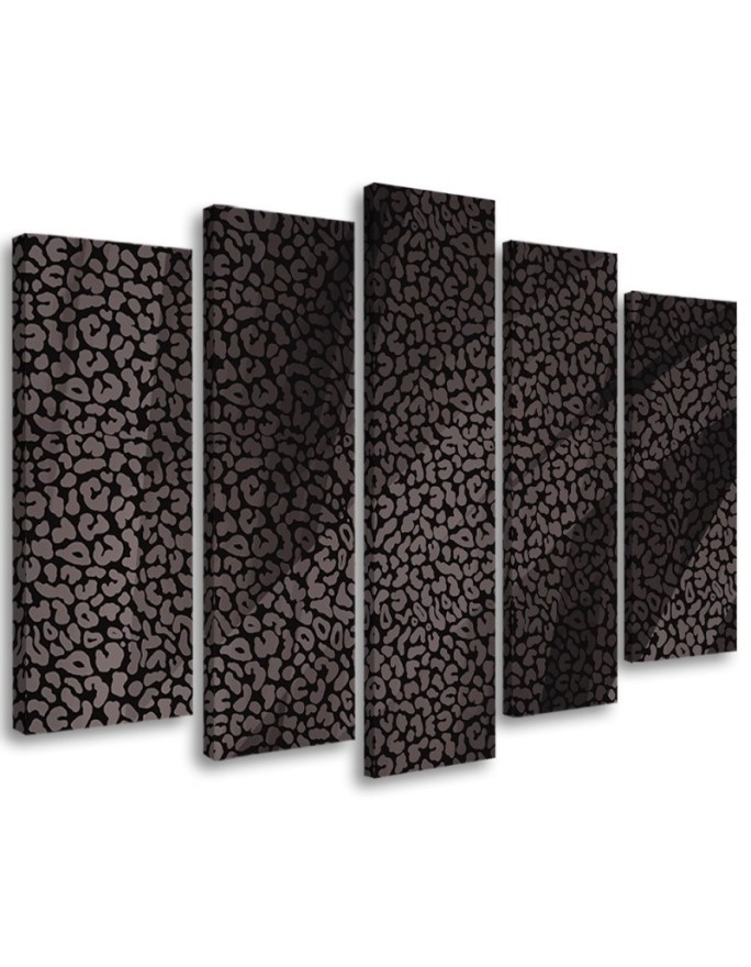 Leinwandbild - Leopard Leopard Pelfpatches Muster | Feeby