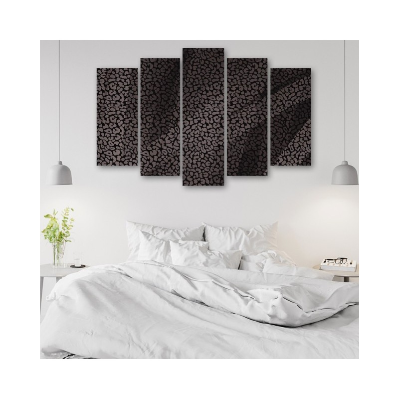 Leinwandbild - Leopard Leopard Pelfpatches Muster | Feeby