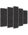 5 Piece Canvas print for living room - Panther leopard fur stains pattern | FEEBY