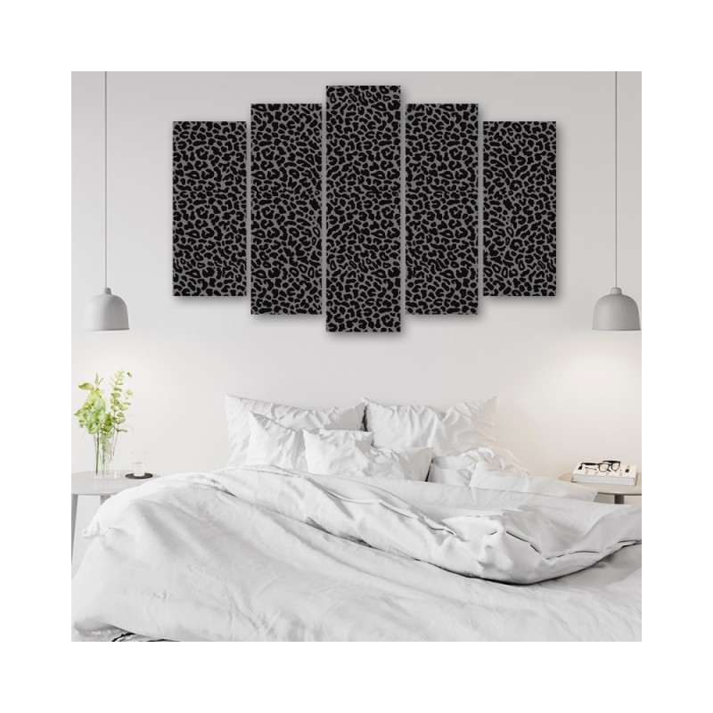 Leinwandbild - Leopard Leopard Pelfpatches Muster | Feeby