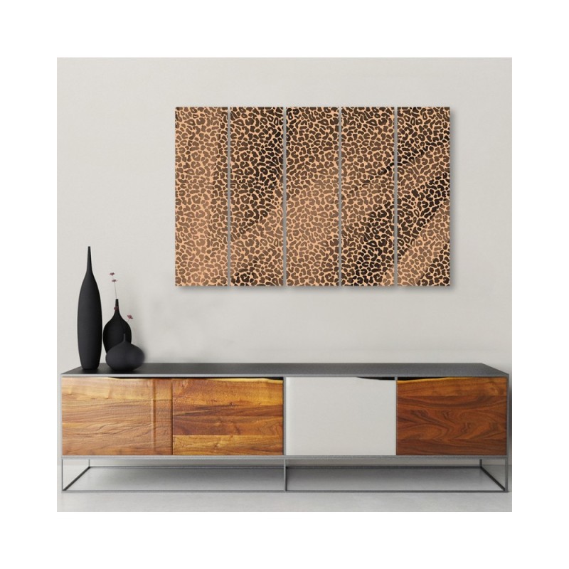 Bild auf Leinwand - Leopard Leopard Pelfpatches Muster | Feeby