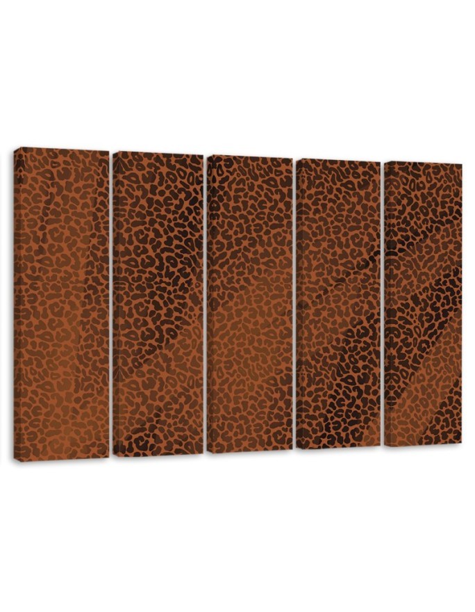 Leinwanddruck - Leopard Leopard Pelfpatches Muster | Feeby