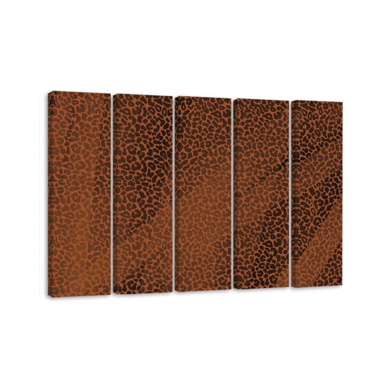 Leinwanddruck - Leopard Leopard Pelfpatches Muster | Feeby