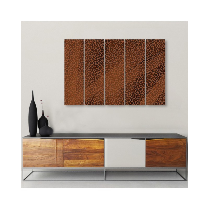 Leinwanddruck - Leopard Leopard Pelfpatches Muster | Feeby