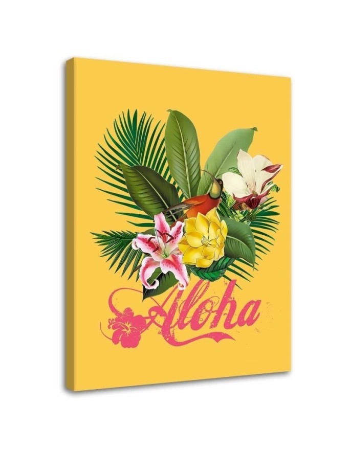 Aloha na żółtym tle Andrea Haase - Obraz do salonu | FEEBY