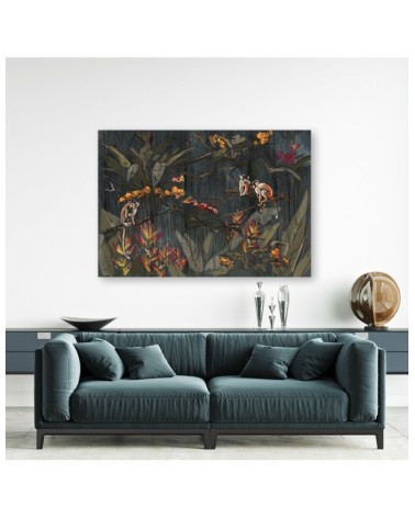 Wandbild für Wohnzimmer - Affen im Dschungel | Feeby