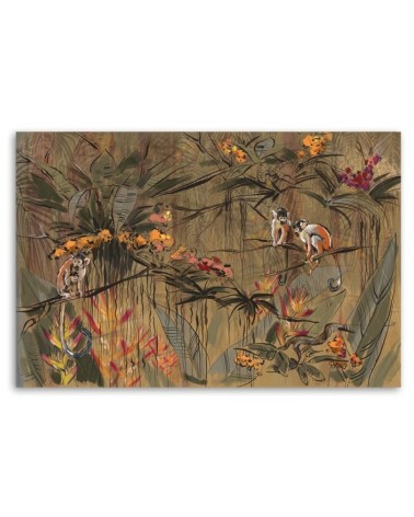 Modernes Wandbild - Affen im Dschungel | Feeby