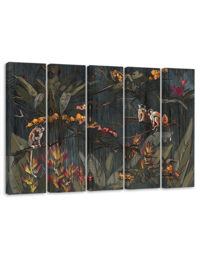 Leinwandbild - Affen im Dschungel | Feeby