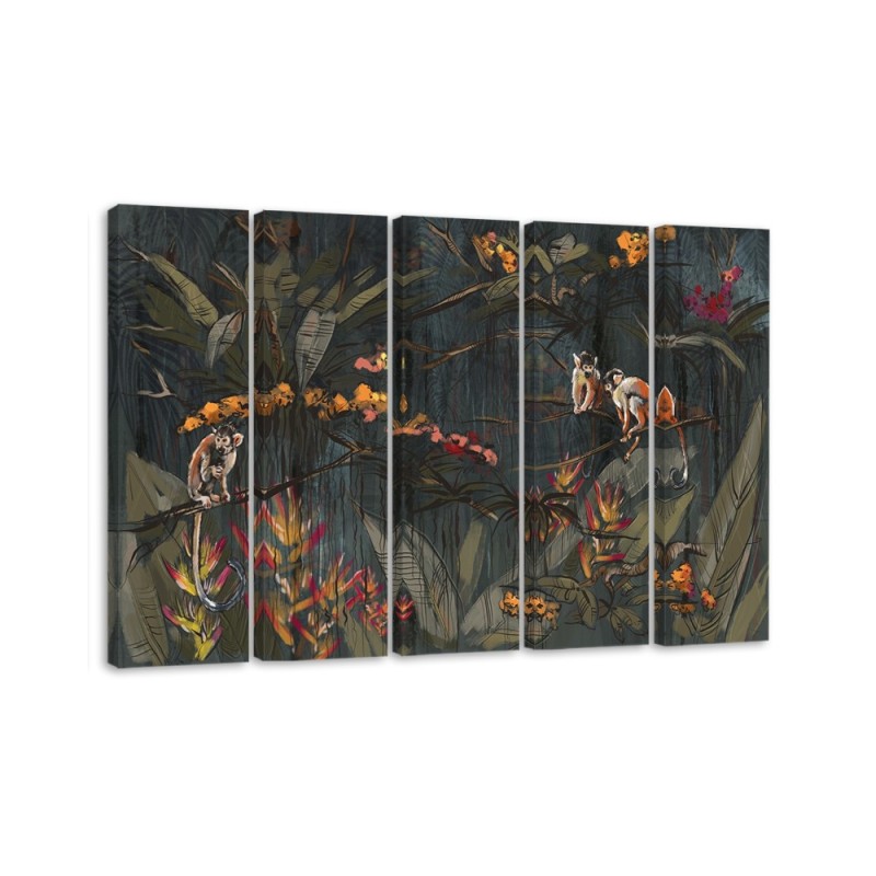 Leinwandbild - Affen im Dschungel | Feeby