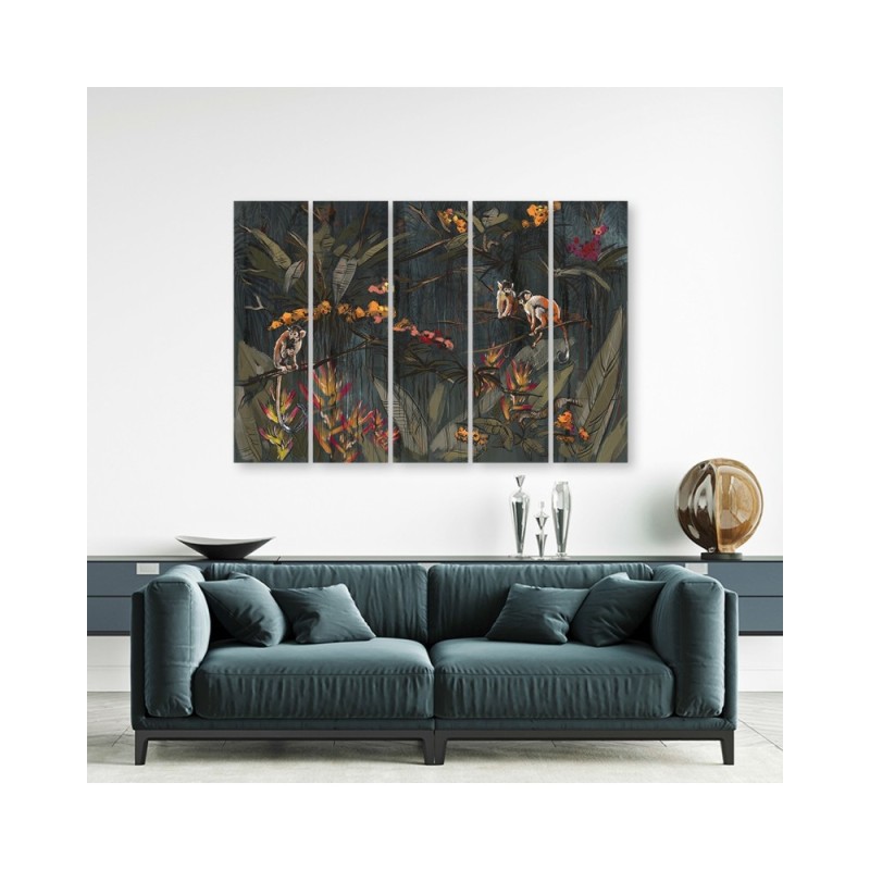 Leinwandbild - Affen im Dschungel | Feeby