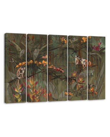 Bild auf Leinwand - Affen im Dschungel | Feeby