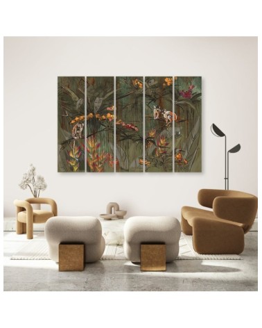 Bild auf Leinwand - Affen im Dschungel | Feeby