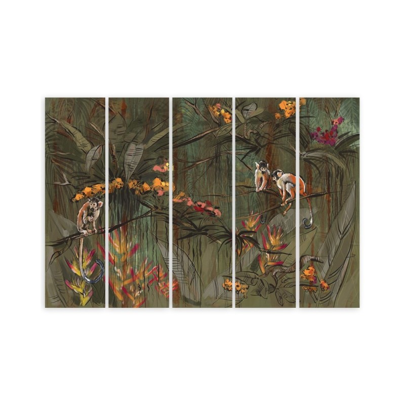 Bild auf Leinwand - Affen im Dschungel | Feeby